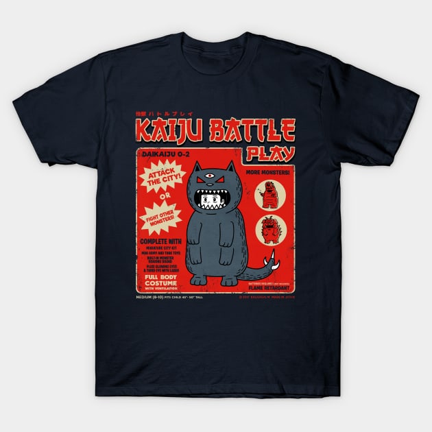 Kaiju Battle Player 2 - Catzilla T-Shirt by pigboom